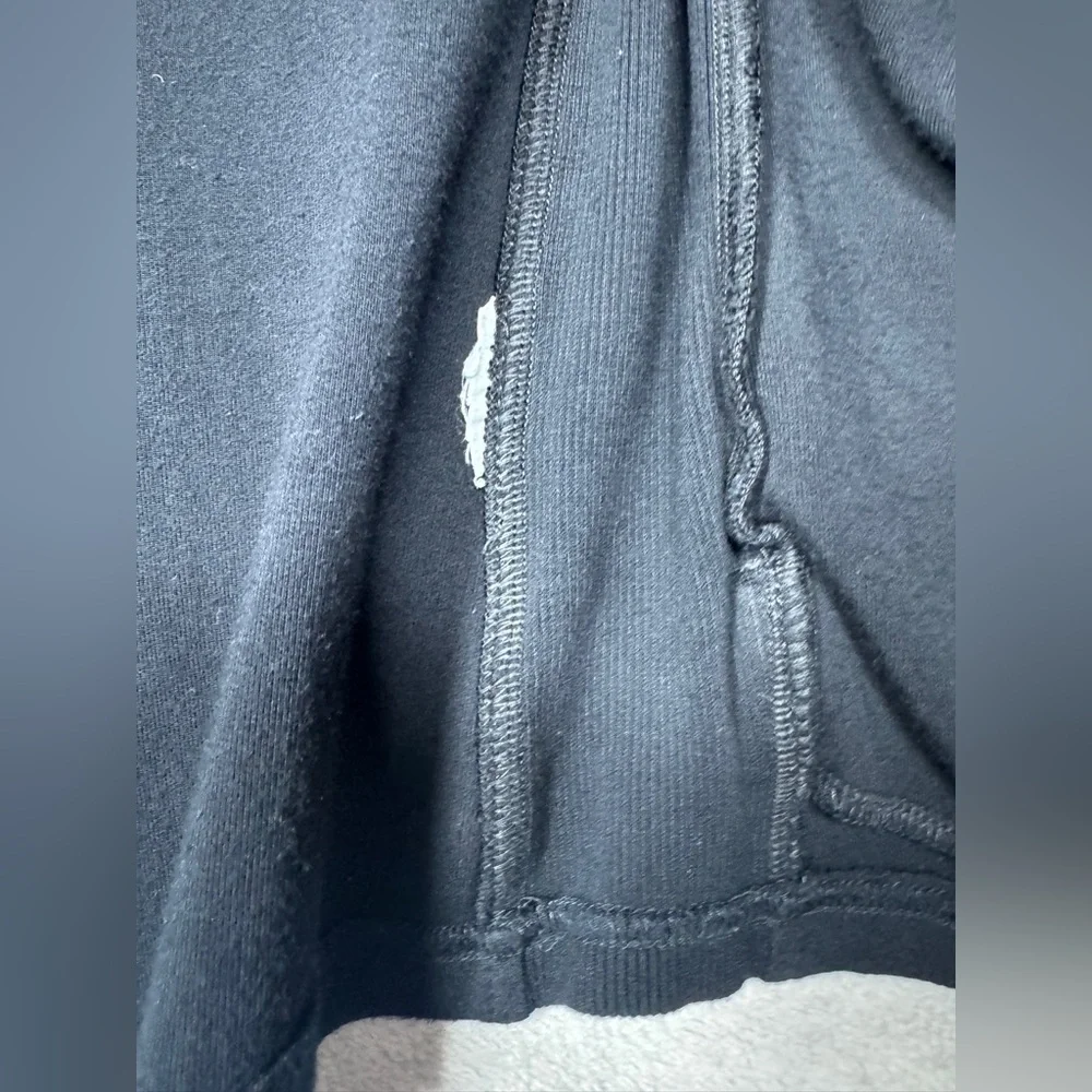 Varley Women’s Black Full Zip Mock Neck Ribbed Sides Athletic Jacket Size Large